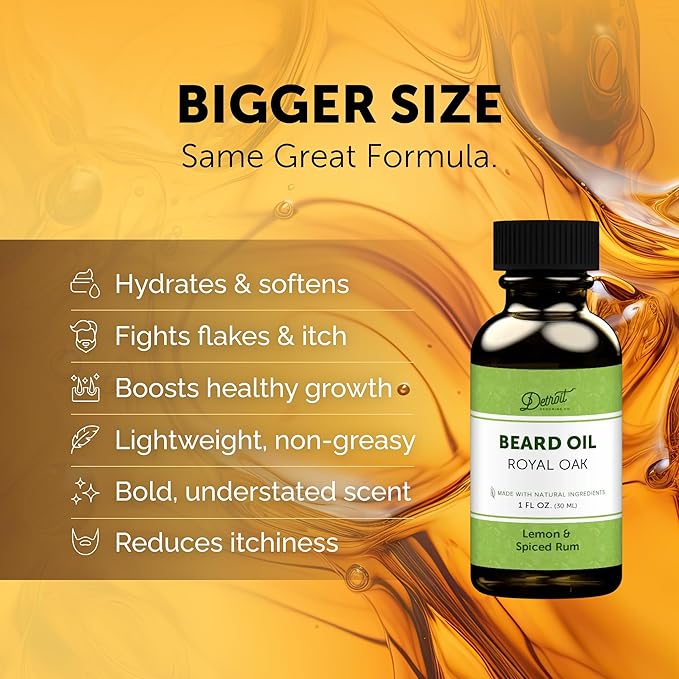 Detroit Grooming Beard Oil | Hydrating & Nourishing Formula • Royal Oak Scent (2 oz)