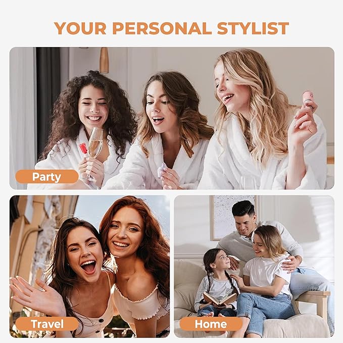 5 in 1 Blow Dryer Brush Set,Hot Air Styler Negative Ion Air Curling Wrap Air Curler, Round Brush Blow Dryer Curling Iron Hair Styling Tools Gift for Dry,Volumize, Straight,Curl,100-120V