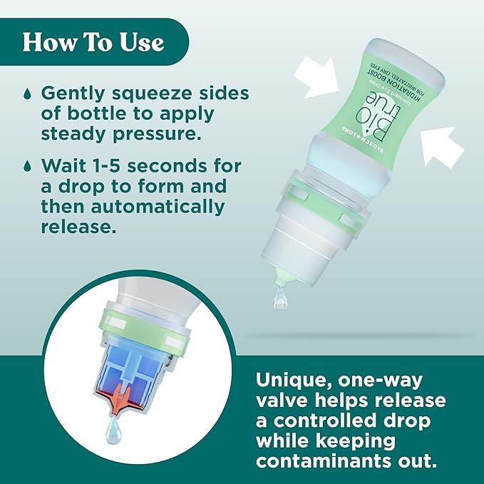 Biotrue Hydration Boost, Preservative-Free Eye Drops for Dry Eyes, Instantly Moisturizes, Rehydrates, Contact Lens Friendly, Refresh & Relieve Eye Irritation, 0.33 FL Oz (Pack of 1)