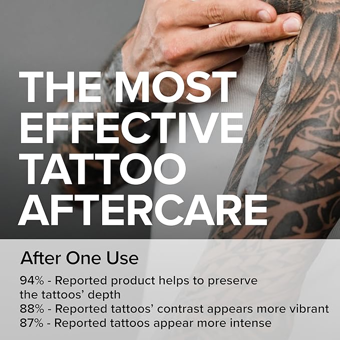 Tattoo Balm & Aftercare Cream- Color Enhancement that Revives Old Tattoos, Hydrates New Tattoos, Made With Clean Ingredients + Petroleum Free, Daily Tattoo Lotion Moisturizer & Brightener