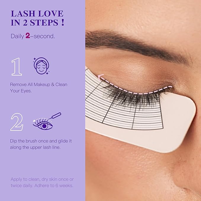 Lash Serum for Eyelash Growth, Advanced Peptide & Biotin Formula for Thicker, Fuller, Longer Lashes in 4-6 Weeks, Prostaglandin-Free Lash Enhancer for Women 35+ (Eyelash Serum - 16mL)