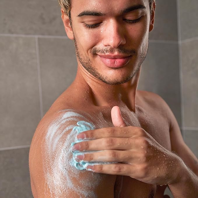 DOVE MEN + CARE Body and Face Scrub Eucalyptus Deeply Exfoliates for Hydrated & Nourished Skin 100% Gentle Cleanser, No Sulfate Cleansers or Parabens 9 oz