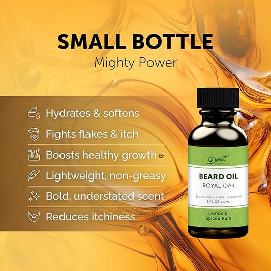 Detroit Grooming Beard Oil | Hydrating & Nourishing Formula • Royal Oak Scent (1 oz)