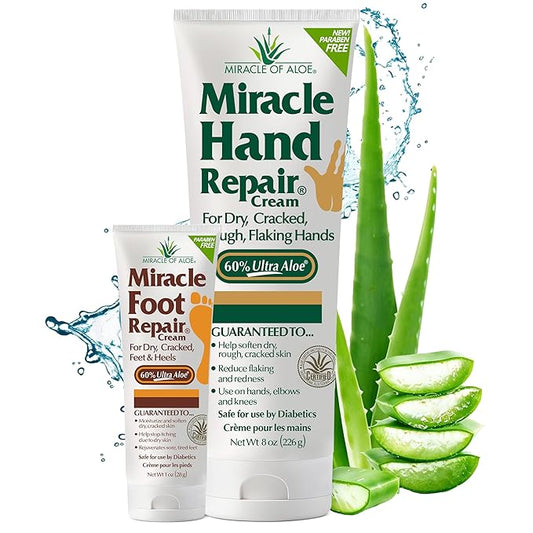Miracle Hand Repair 8 oz & Miracle Foot Repair 1 oz tube
