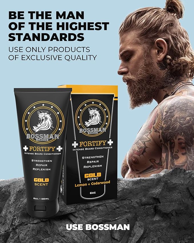 Bossman Beard Conditioner Variety Pack - Softener and Moisturizer Beard Grooming Care Kit for Men - Beard Cream and Lotion - Made in USA - 6 Scents
