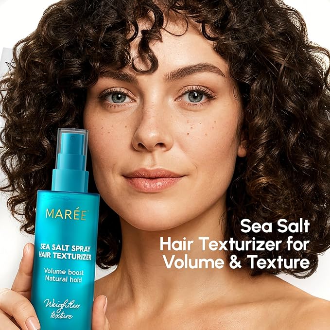 MAREE Sea Salt Spray for Hair – Texture Spray with Keratin, Vitamin B5 & Plant Proteins – Lightweight Non-Sticky Hair Texturizer for Women & Men – Sea Salt Hair Spray for Natural Volume & Beachy Waves