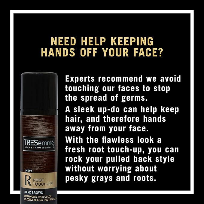 TRESemmé Root Touch-Up Temporary Hair Color Dark Brown Hair Ammonia-free, Peroxide-free Root Cover Up Spray 2.5 oz (Pack of 2)