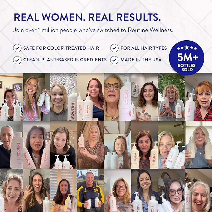 Routine Wellness Anti-Thinning Deep Conditioner for Thinning Hair - DHT Blocker for Hair Loss in Men & Women - Promotes Healthy Hair - Lavender & Cedar 14oz