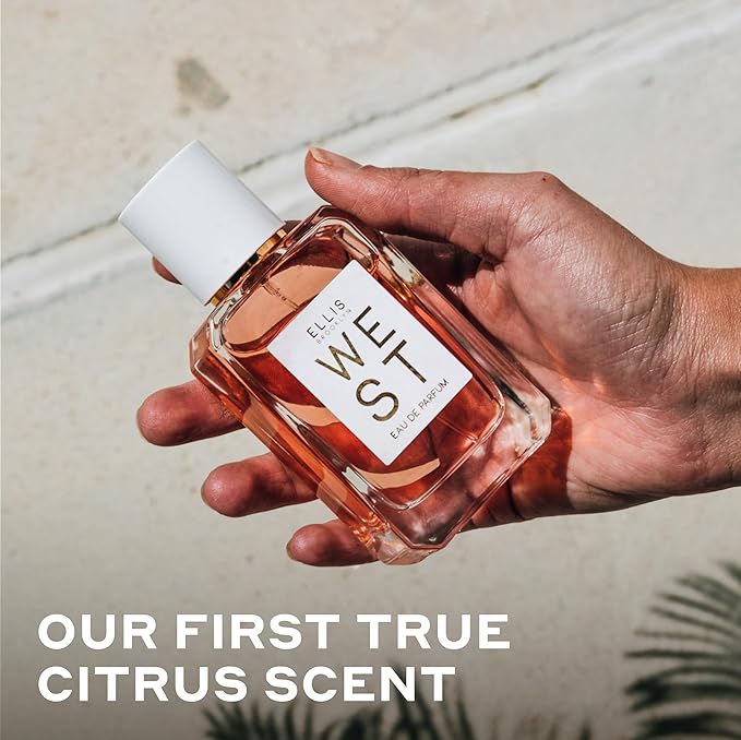 Ellis Brooklyn WEST Eau de Parfum, Citrus-Inspired Women’s Perfume with Blood Orange, Pear Blossom & Vetiver, Clean, Vegan, Cruelty-Free Fragrance, Made in the USA, 50ml / 1.7oz