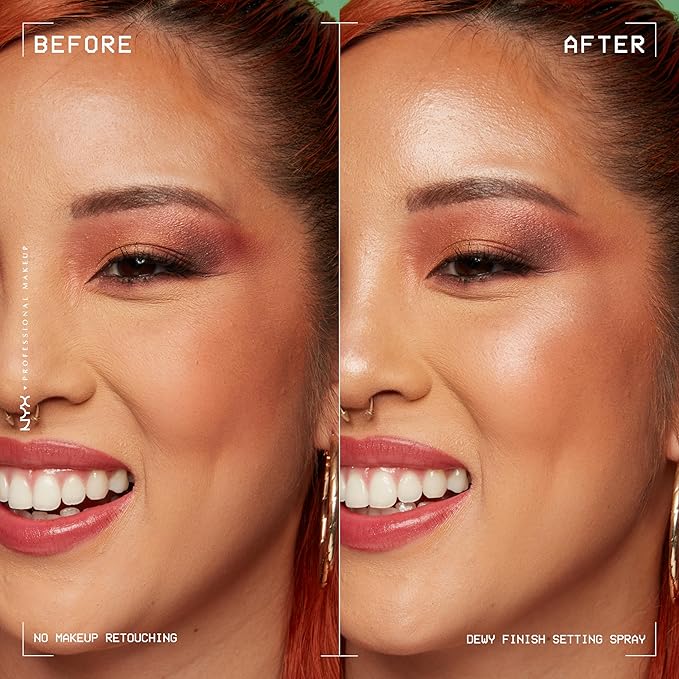 NYX PROFESSIONAL MAKEUP Makeup Setting Spray - Dewy Finish, Long-Lasting Face Mist for up to 16HR Wear, Vegan Formula