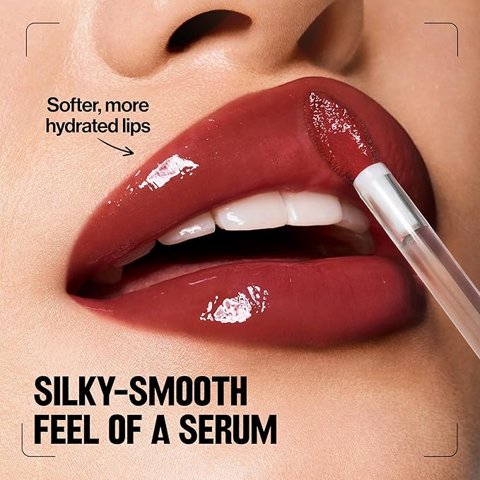 REVLON PhotoReady Instant Plump Serum, Plumping Gloss, Hydrating, Non-Sticky & High Shine Finish, 009 Lip Floaties, 0.25 fl oz