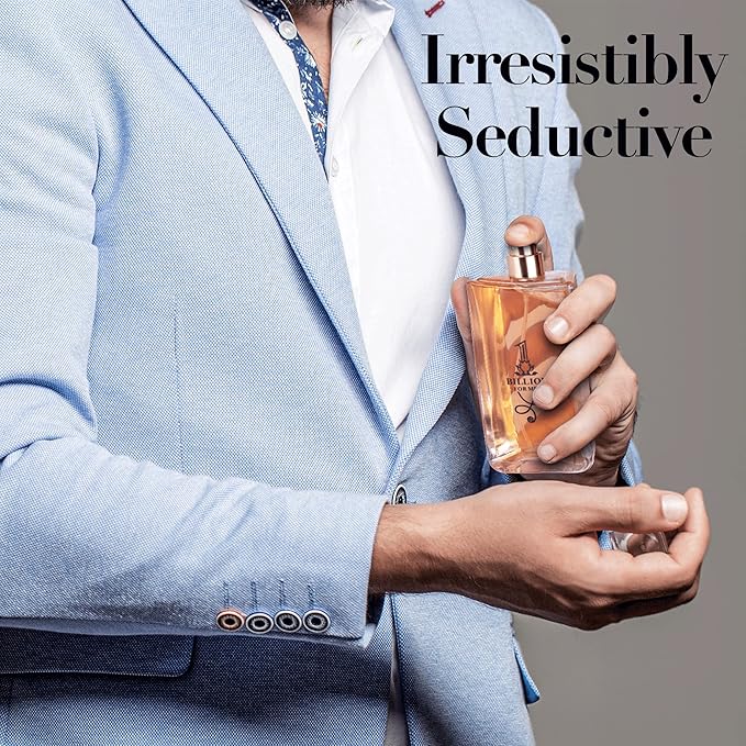 1 Billion- Eau De Toilette Spray Perfume, Fragrance For Men- Daywear, Casual Daily Cologne Set with Deluxe Suede Pouch- 3.4 Oz Bottle- Ideal EDT Beauty Gift for Birthday, Anniversary
