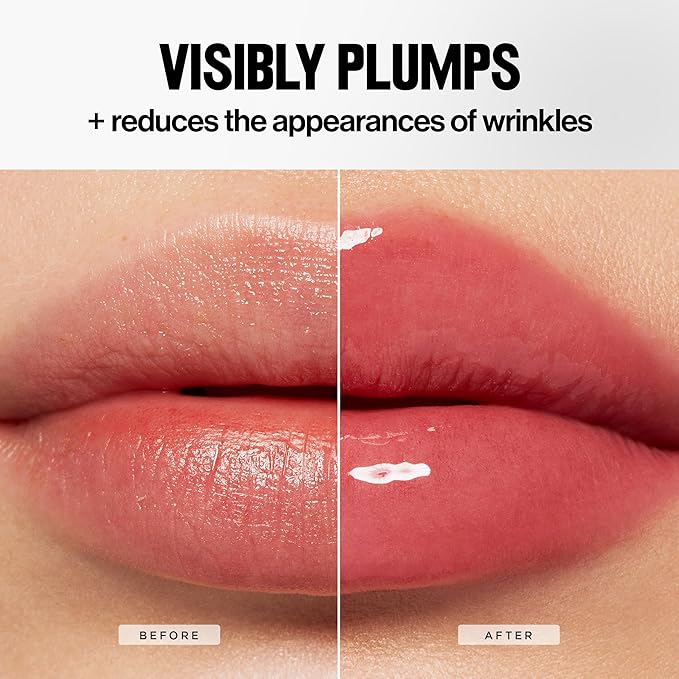 REVLON PhotoReady Instant Plump Serum, Plumping Gloss, Hydrating, Non-Sticky & High Shine Finish, 008 Spice Show, 0.25 fl oz