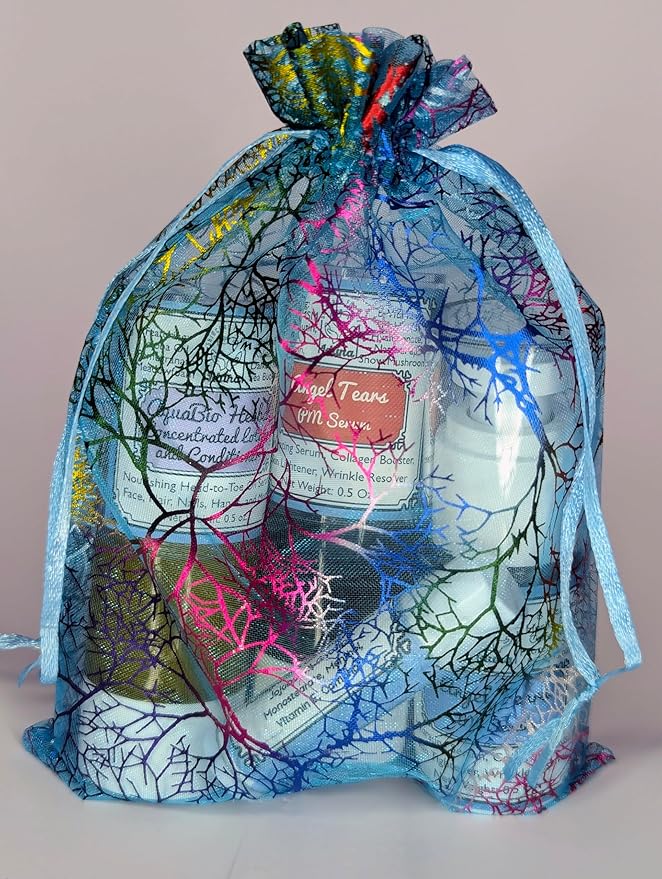 Purple Plus Starter Set | Age-Defying 3-Piece Natural Skincare Set | AquaBio Herbal and Angel Tears Serums | Free Bonus Lip Butter | Colorado-Made, Handmade Small Batch Gifts