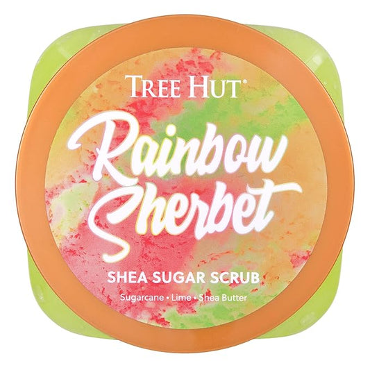 Tree Hut Rainbow Sherbet Shea Sugar Scrub, Exfoliating Body Scrub Removes Dead, Dry Skin for a Soft & Hydrated Feel, Nourishing Essential Body Care, 18 fl oz.